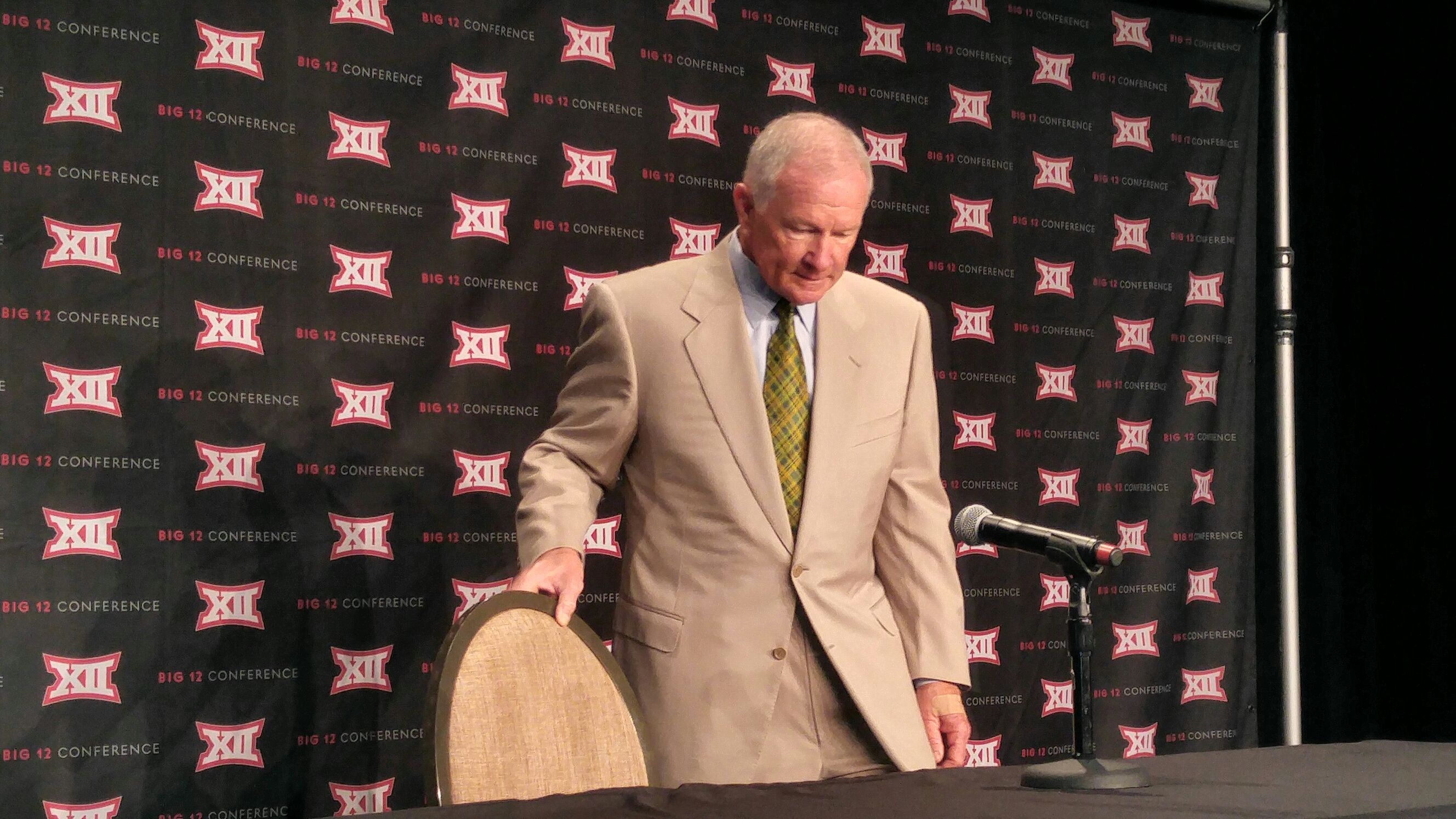 Jim Grobe sits